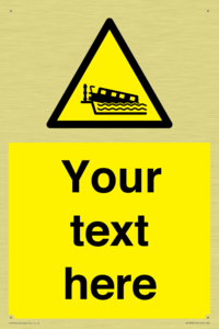 Custom warning grounding narrow boat on lock cill